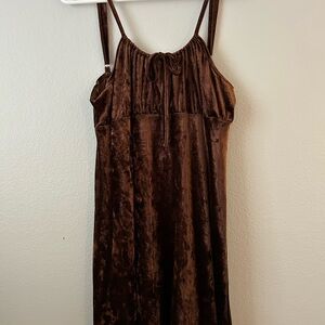 RSQ Brown Velvet Mini Dress